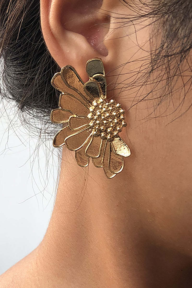 Flower Shape Boho Alloy Vintage Stud Earrings