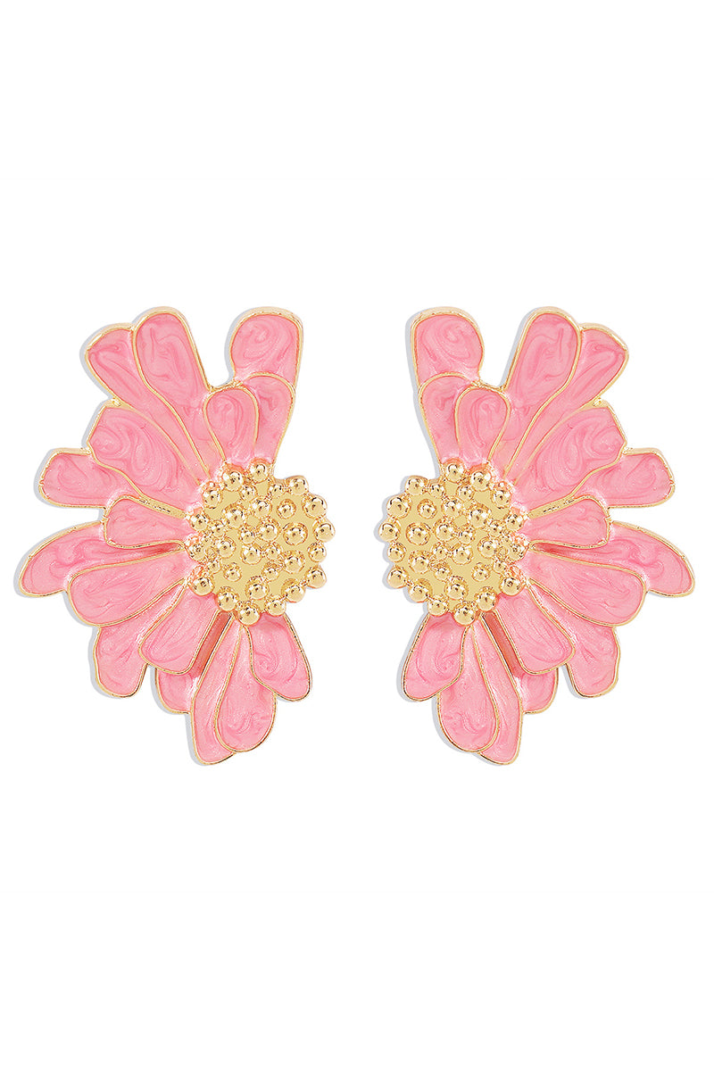 Flower Shape Boho Alloy Vintage Stud Earrings