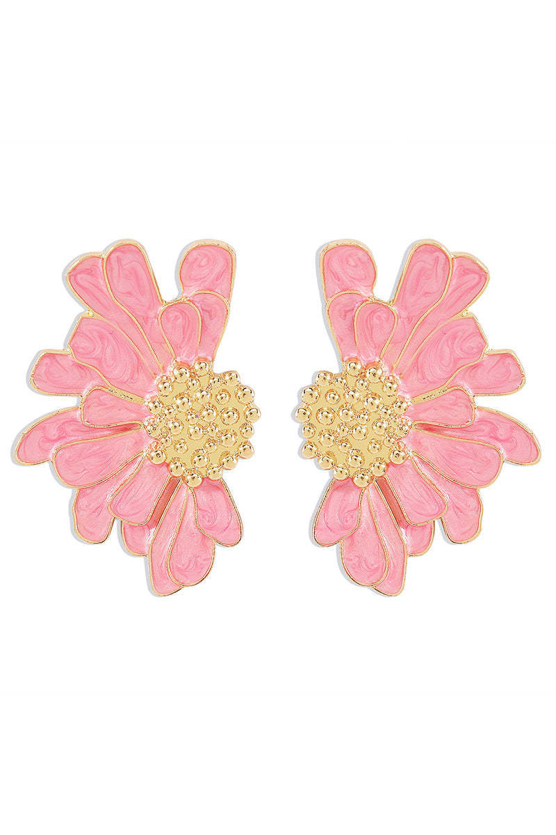Flower Shape Boho Alloy Vintage Stud Earrings