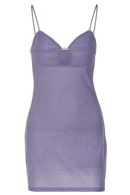 Rhinestone Straps Irregular Neck Sequin Birthday Party Mini Dresses