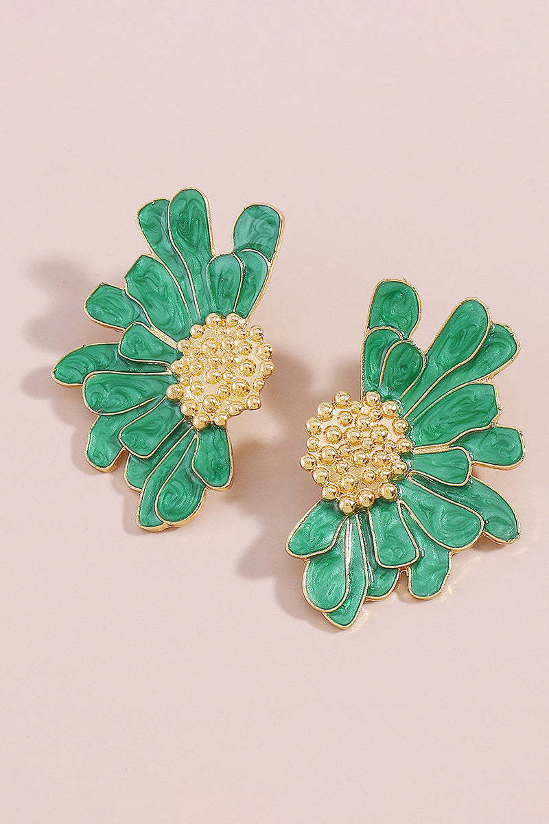 Flower Shape Boho Alloy Vintage Stud Earrings