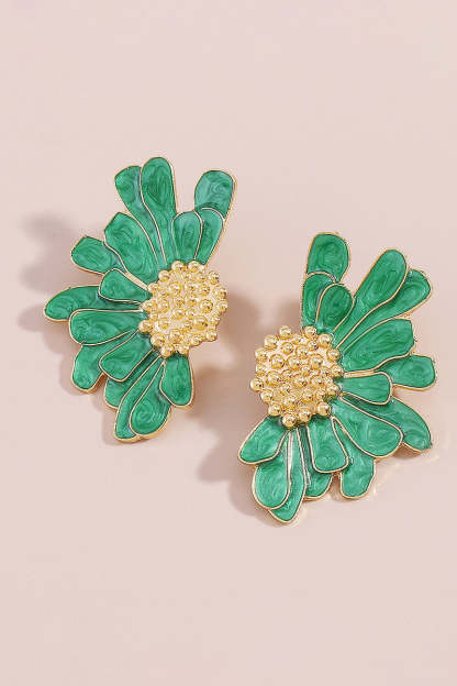 Flower Shape Boho Alloy Vintage Stud Earrings