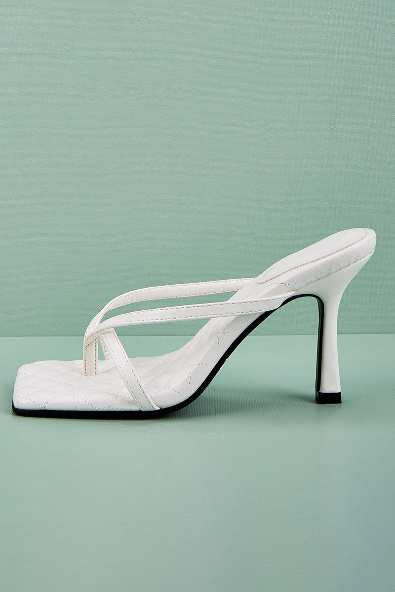 Flip Flops Square Toe Stiletto High Heel Slippers