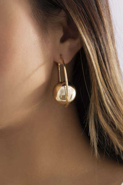 Alloy Pearl Chain Necklace Round Ring Beads Dangle Earrings