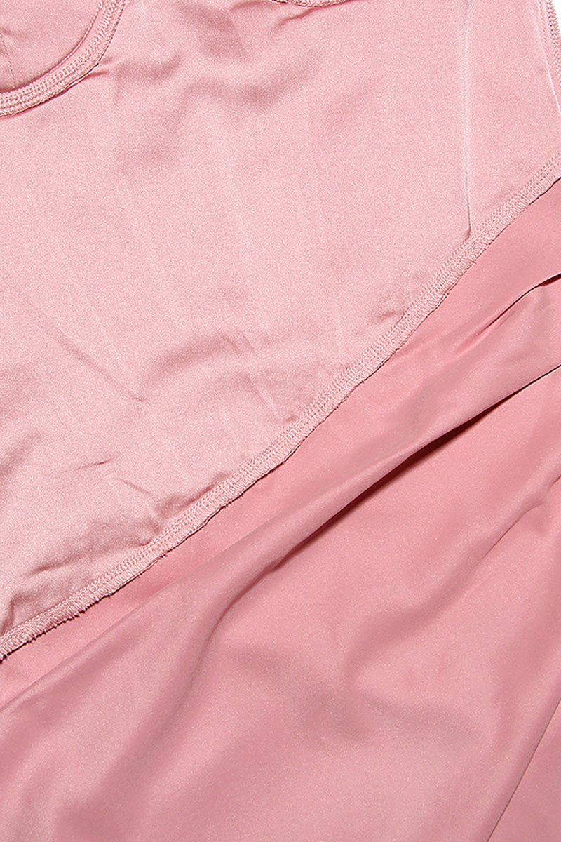 White Cami V Neck Ruched Corset Wrapped Pleated Bodycon Satin Evening Gown Midi Dresses