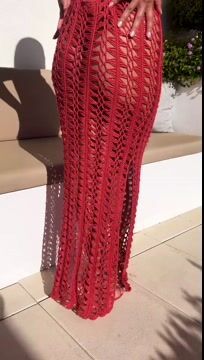 Y2K Fashions Knit V Neck Beach Cover Up Maxi Dresses