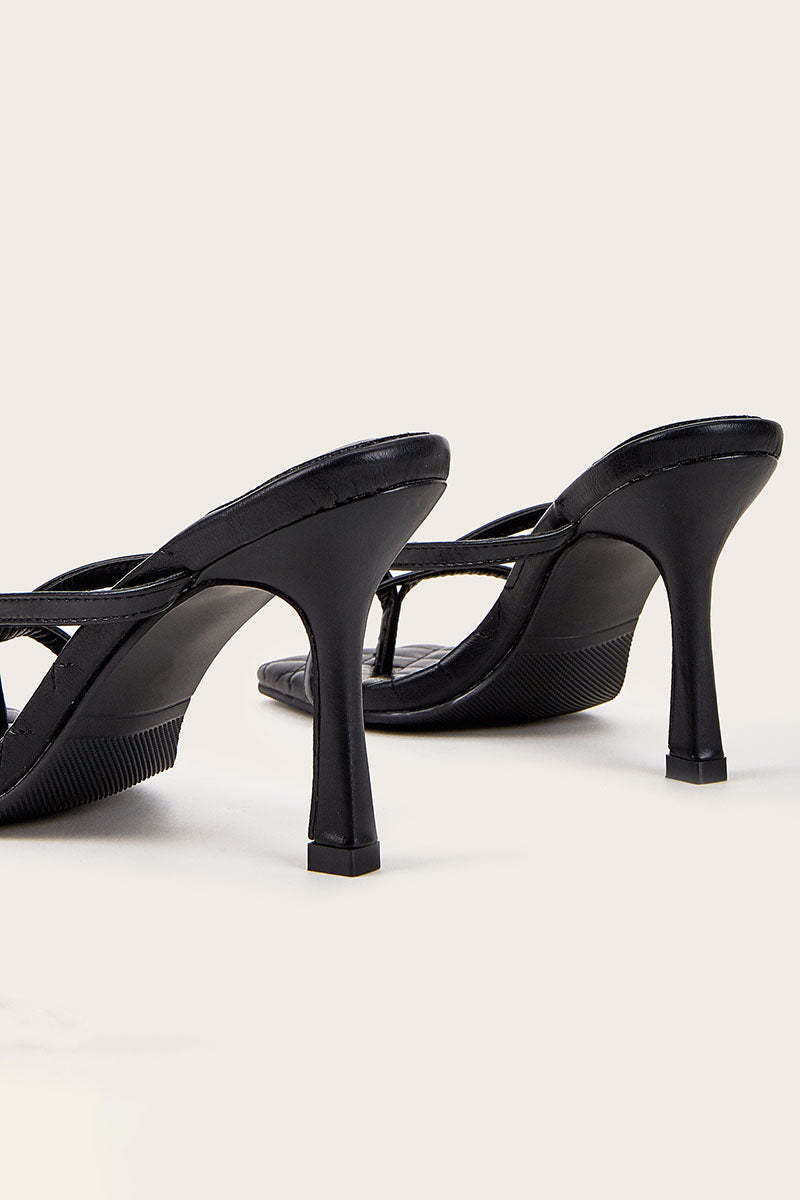Flip Flops Square Toe Stiletto High Heel Slippers