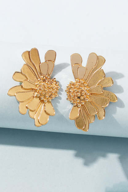 Flower Shape Boho Alloy Vintage Stud Earrings