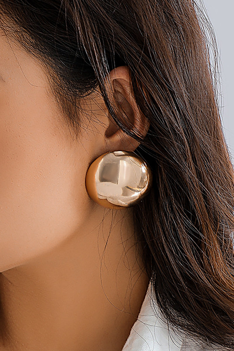 Fashionable Alloy Punk Style Dangle Earrings-Gold1