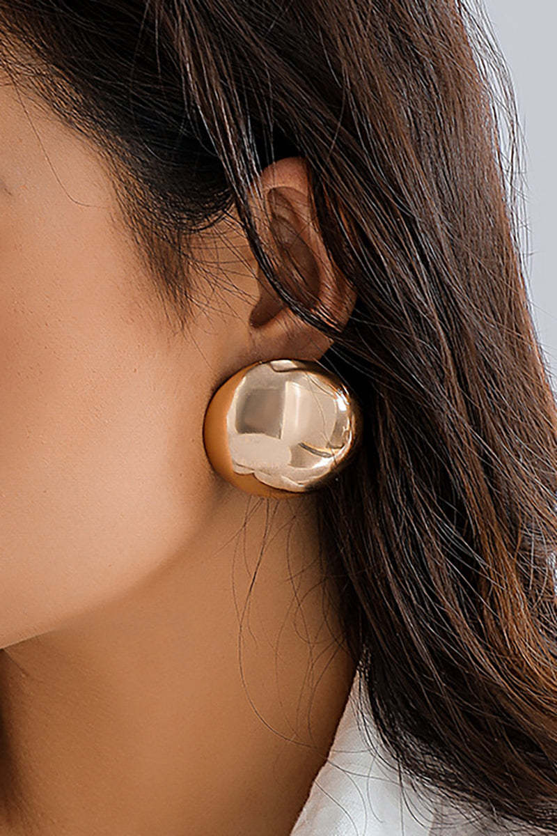 Fashionable Alloy Punk Style Dangle Earrings-Gold1