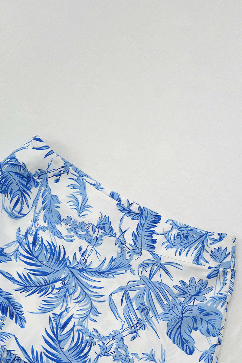 Cami Cutout Tied Up Ruched Tube Top Tiered Pleated Maxi Skirt Floral Print Vacation Matching Sets