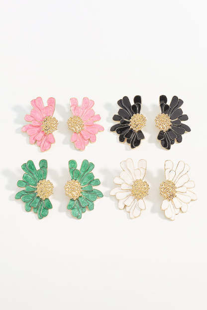 Flower Shape Boho Alloy Vintage Stud Earrings