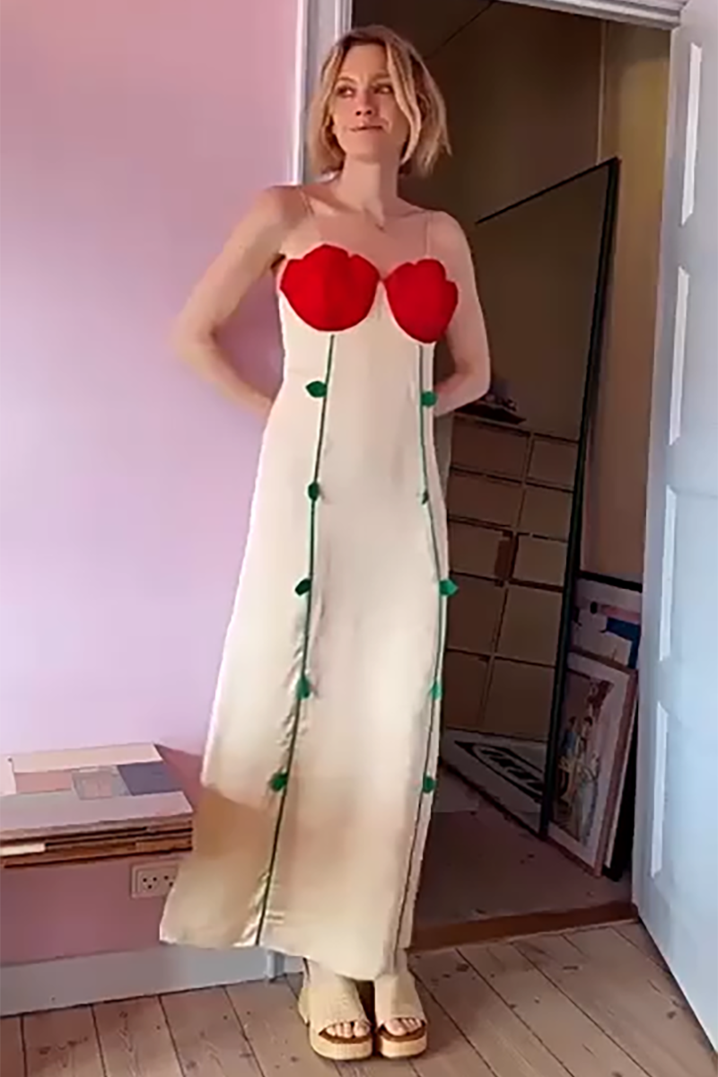 Colorblock Slim Fit Spaghetti Strap Maxi Dresses-Beige