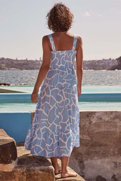Summer Print Sleeveless Maxi Dresses
