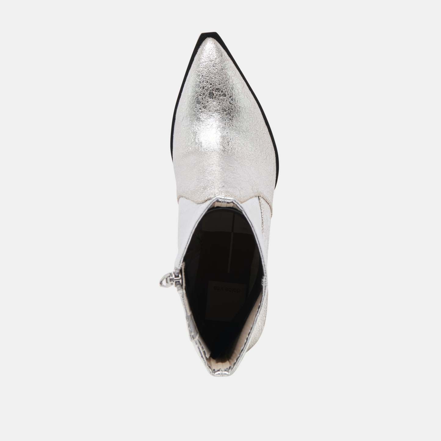 Arya Boots Silver Distressed Leather