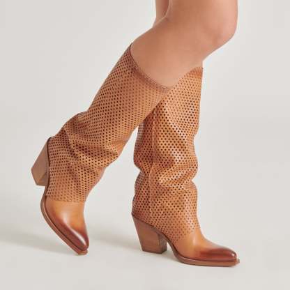 Boone Boots Cognac Leather