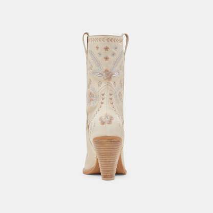 Jessey Floral Boots Creme Nubuck