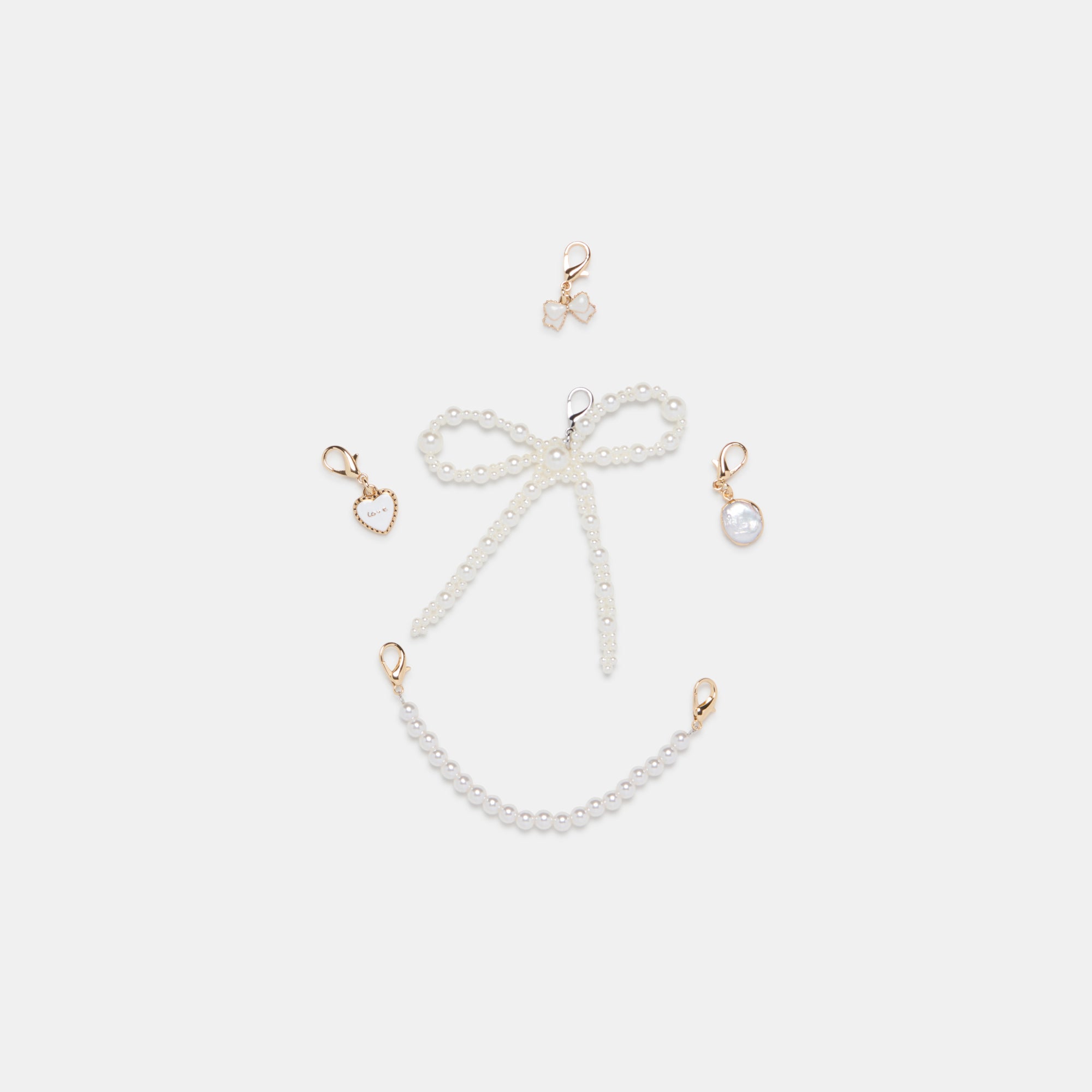 Dayana Sneakers White Lace + Pearl Charm Bundle