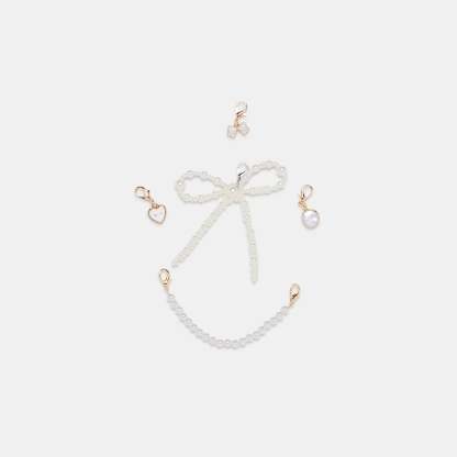 Dayana Sneakers White Lace + Pearl Charm Bundle