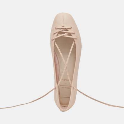 BEATE BALLET FLATS LIGHT PINK LEATHER