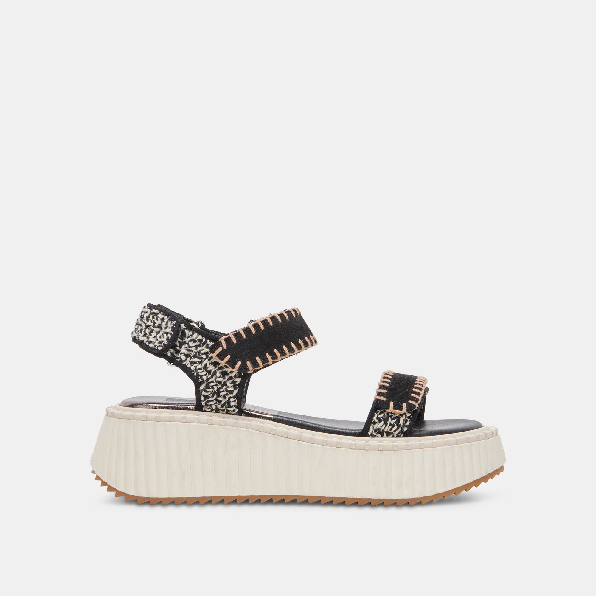 Debra Sandals Black White Nubuck
