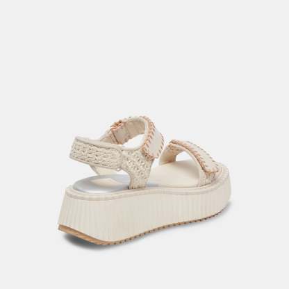 Debra Sandals Ivory Suede