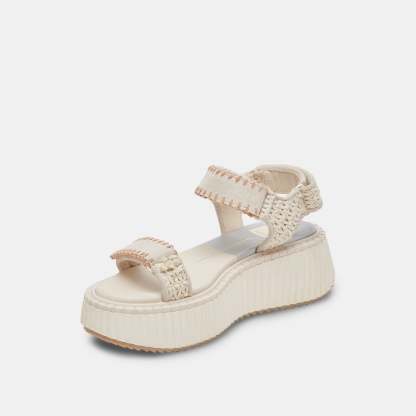Debra Sandals Ivory Suede