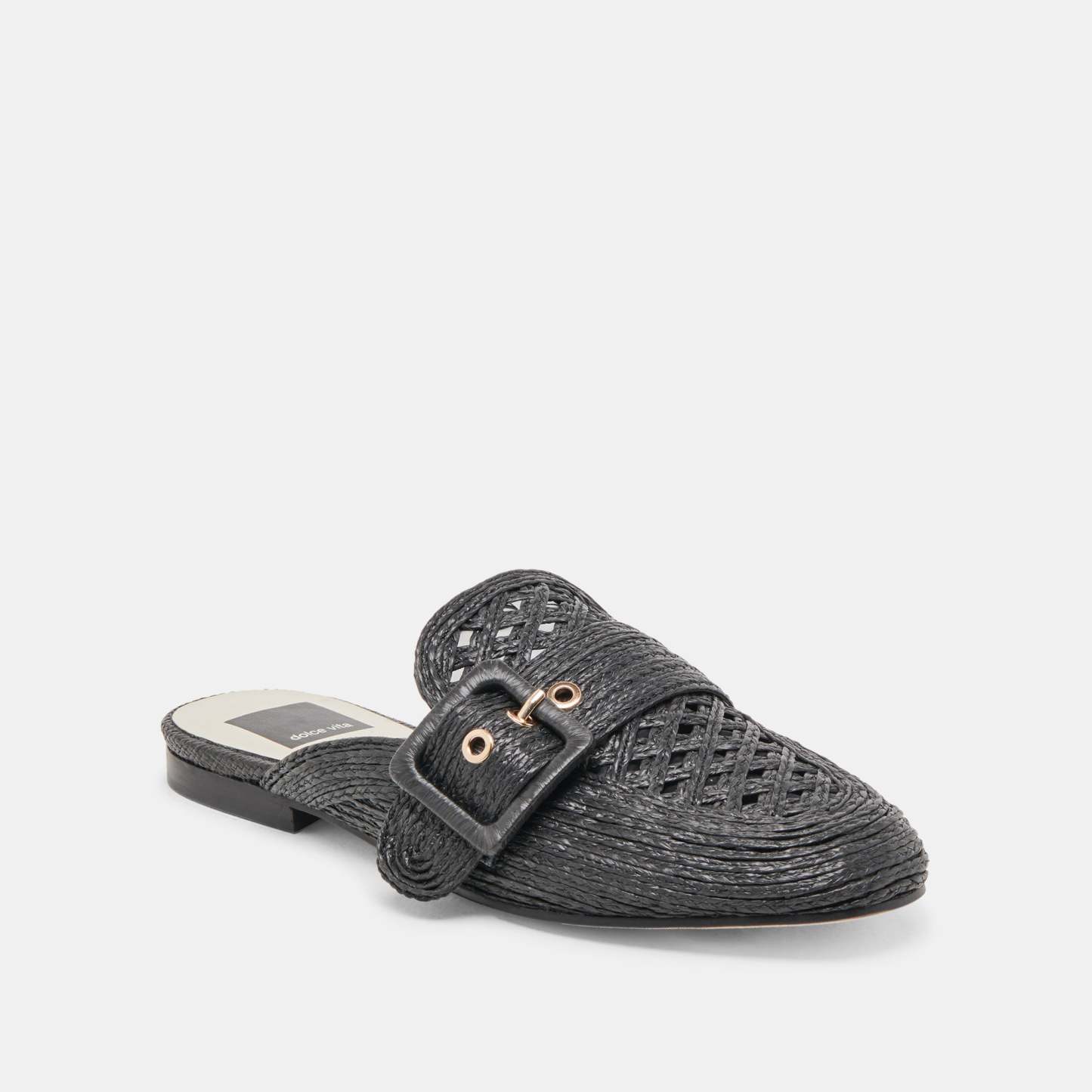 Sianna Flats Black Raffia