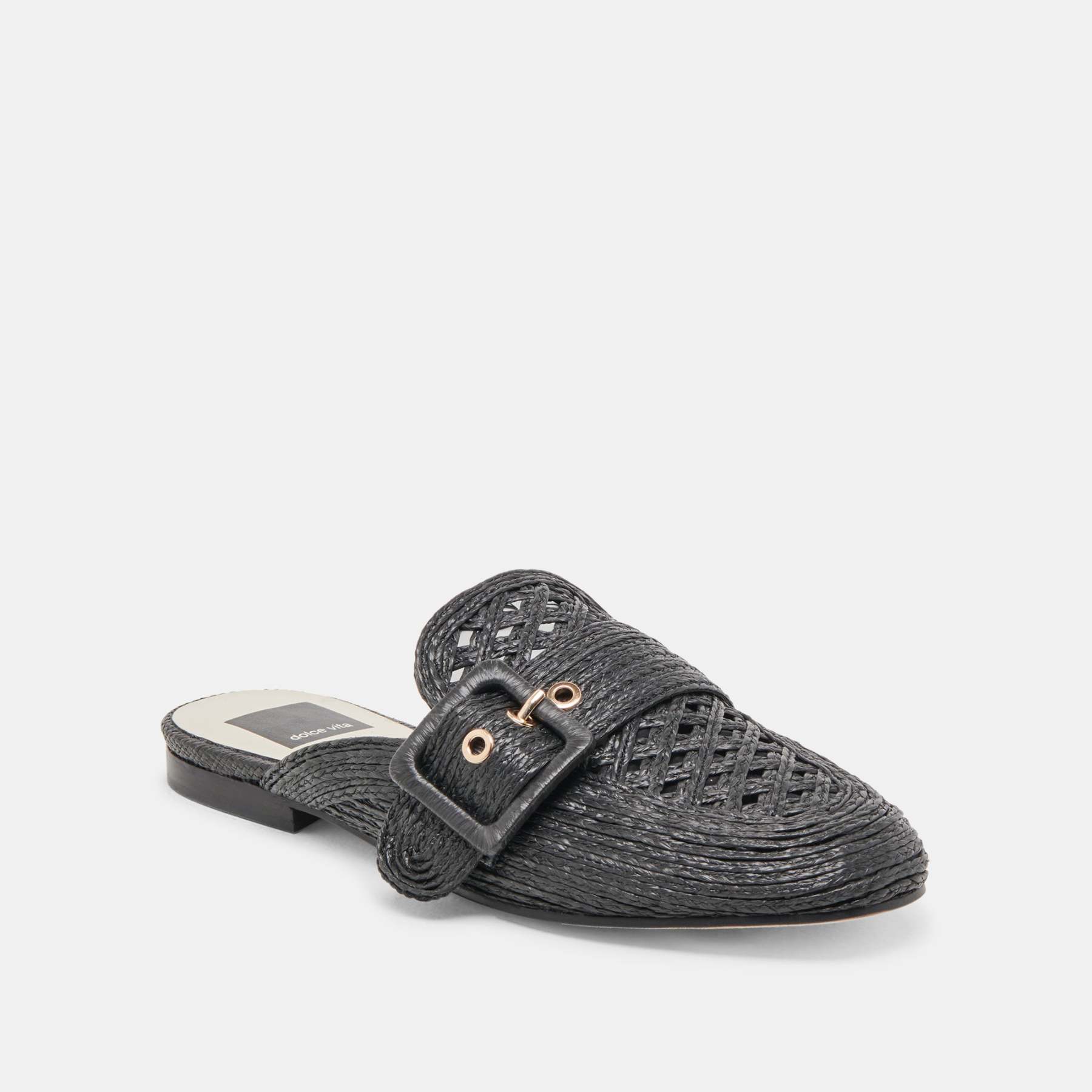 Sianna Flats Black Raffia