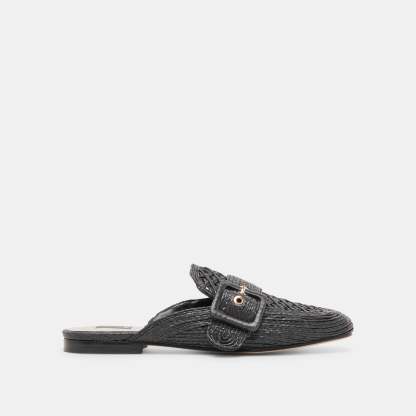 Sianna Flats Black Raffia