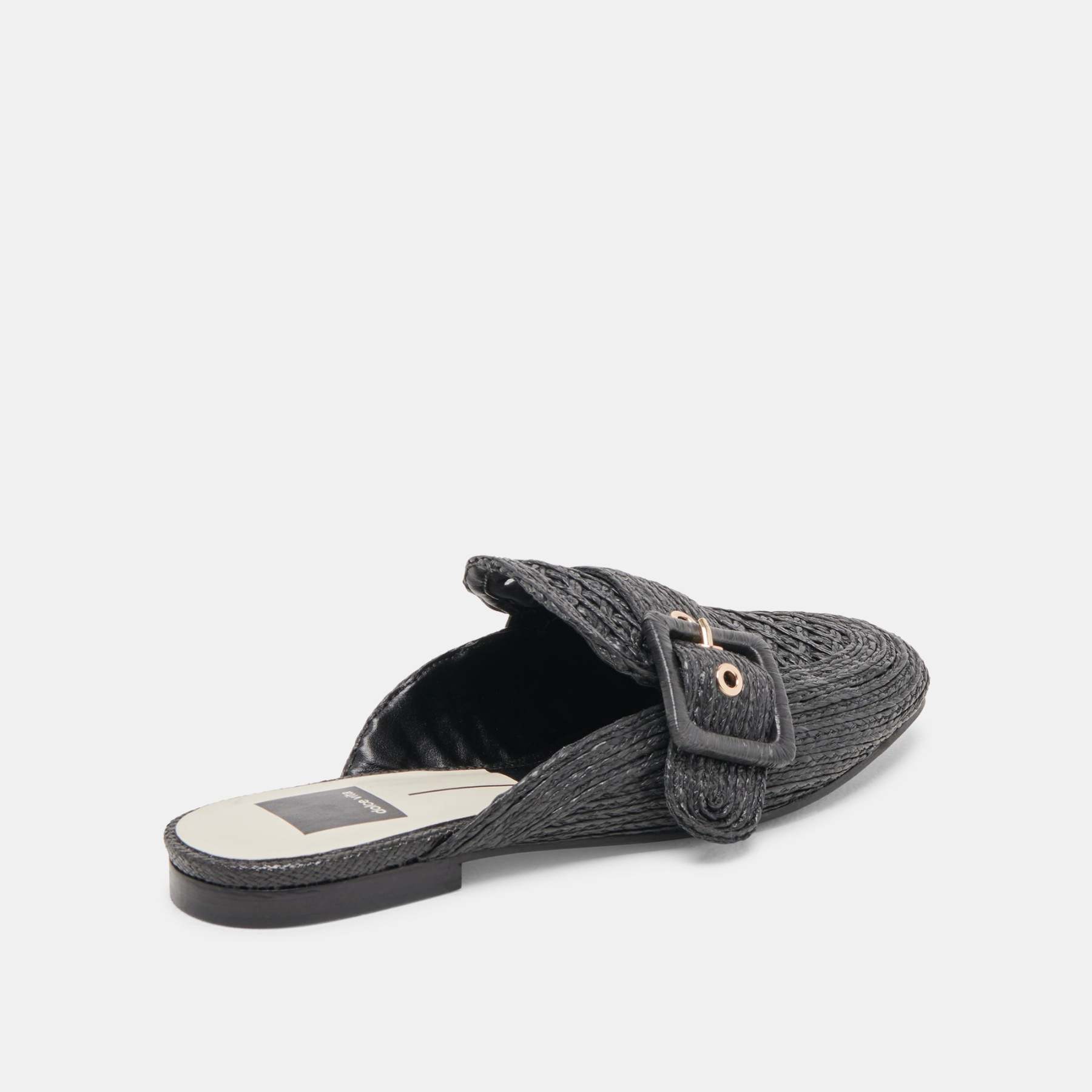 Sianna Flats Black Raffia