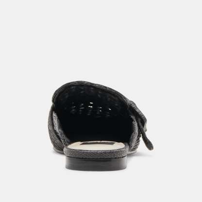 Sianna Flats Black Raffia