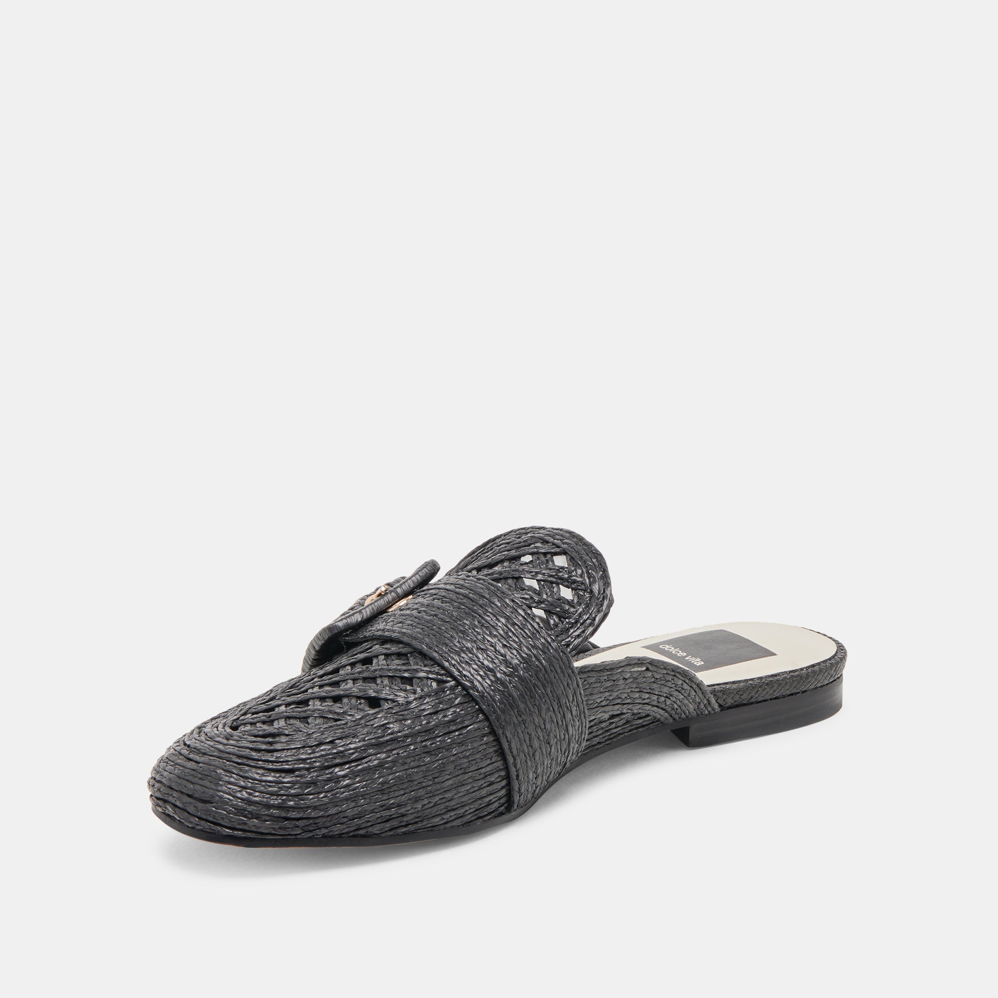 Sianna Flats Black Raffia