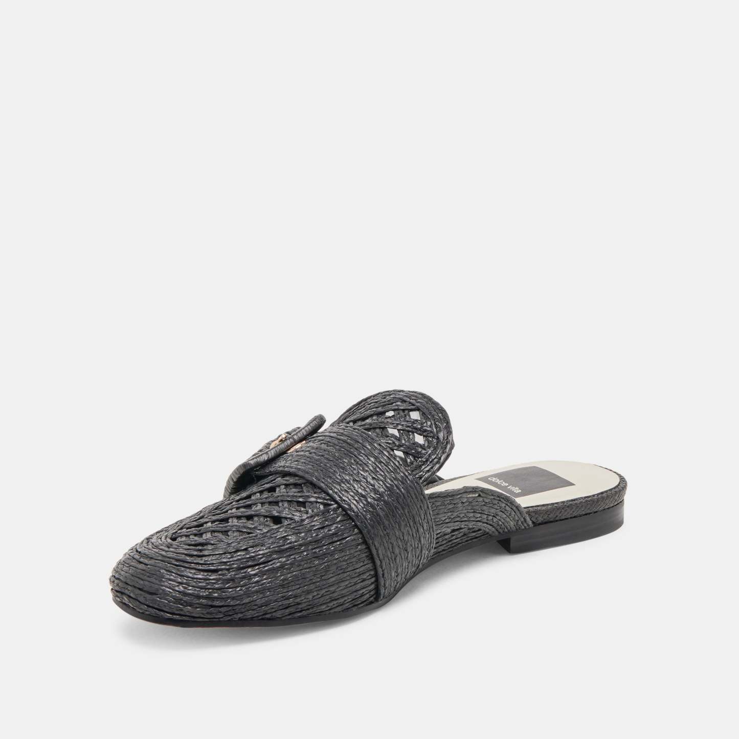 Sianna Flats Black Raffia