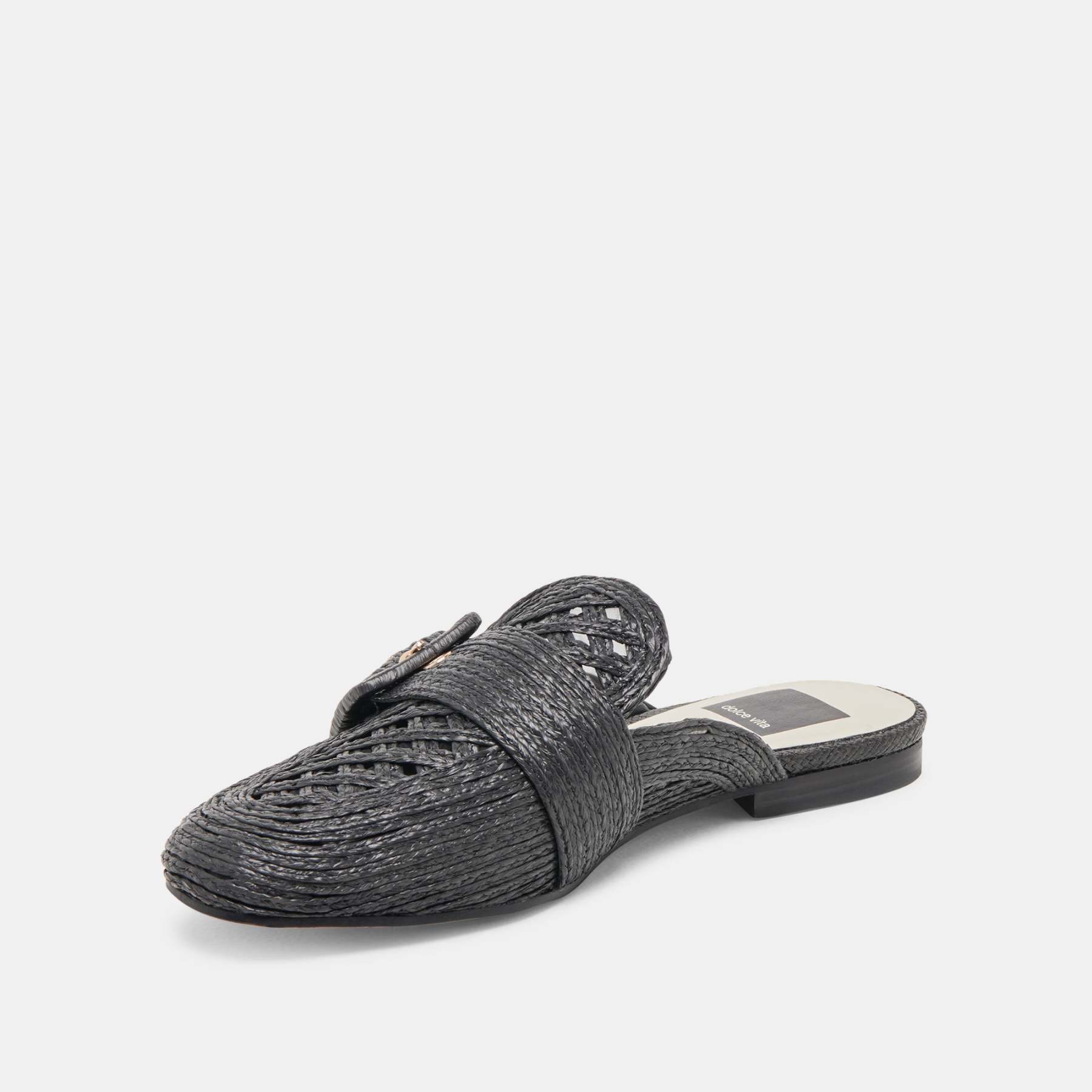 Sianna Flats Black Raffia