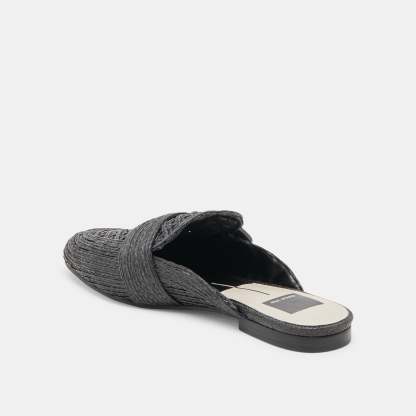 Sianna Flats Black Raffia