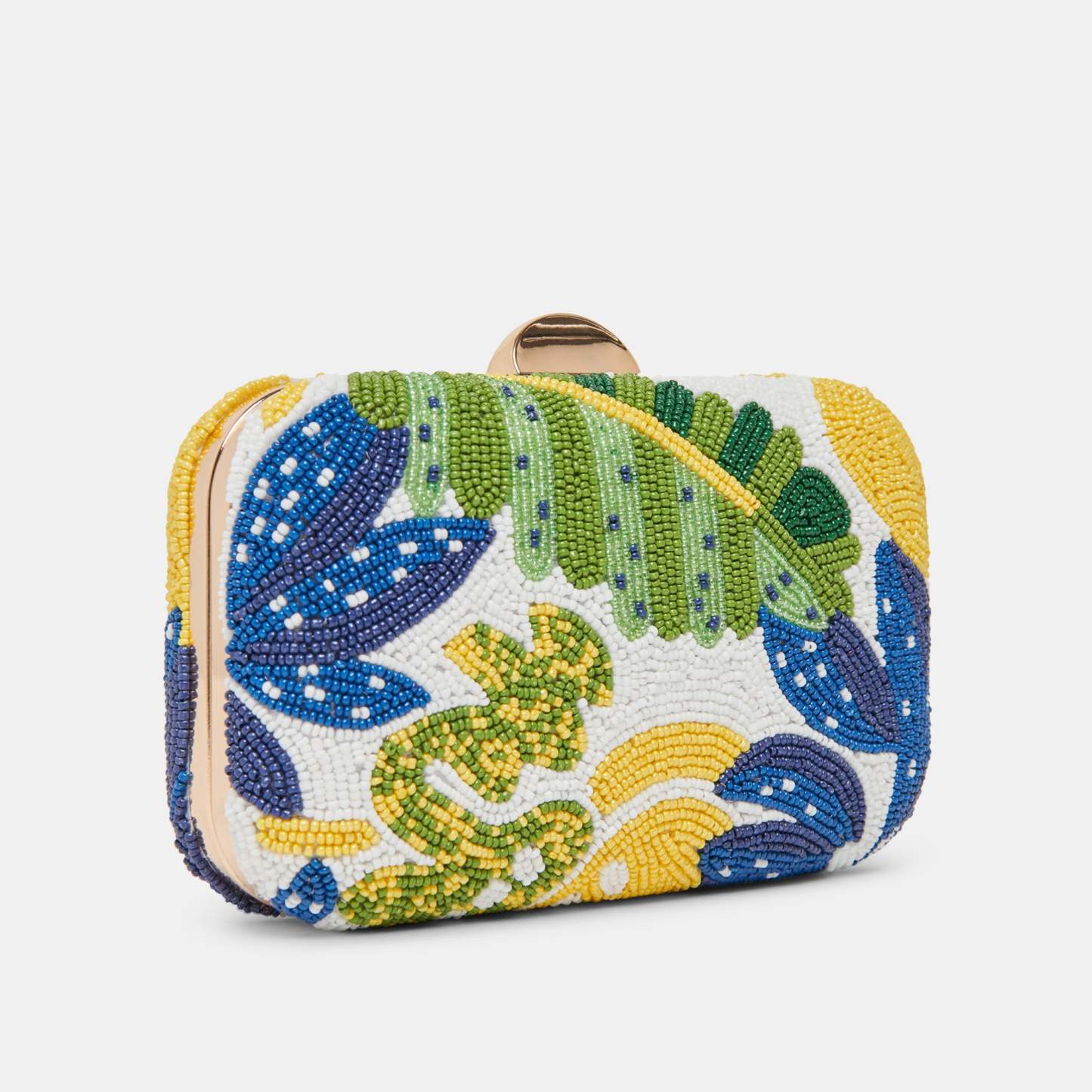 Daisy Clutch Blue Multi Beaded