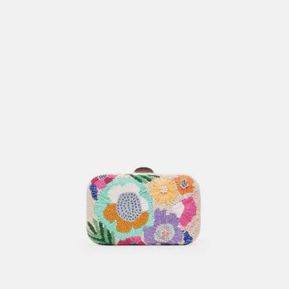 Daisy Clutch Pastel Multi Beaded