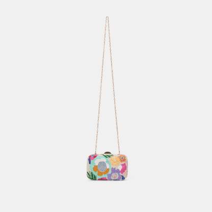 Daisy Clutch Pastel Multi Beaded
