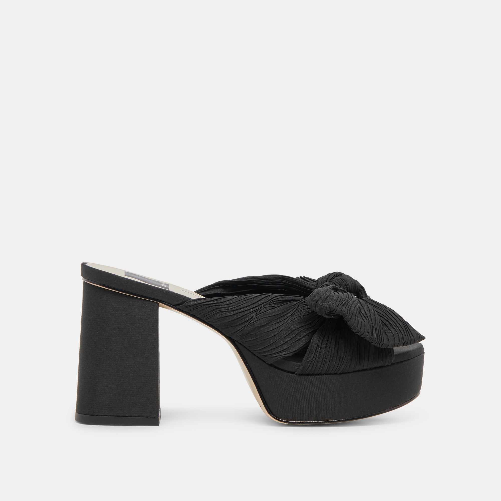 Blare Heels Onyx Satin