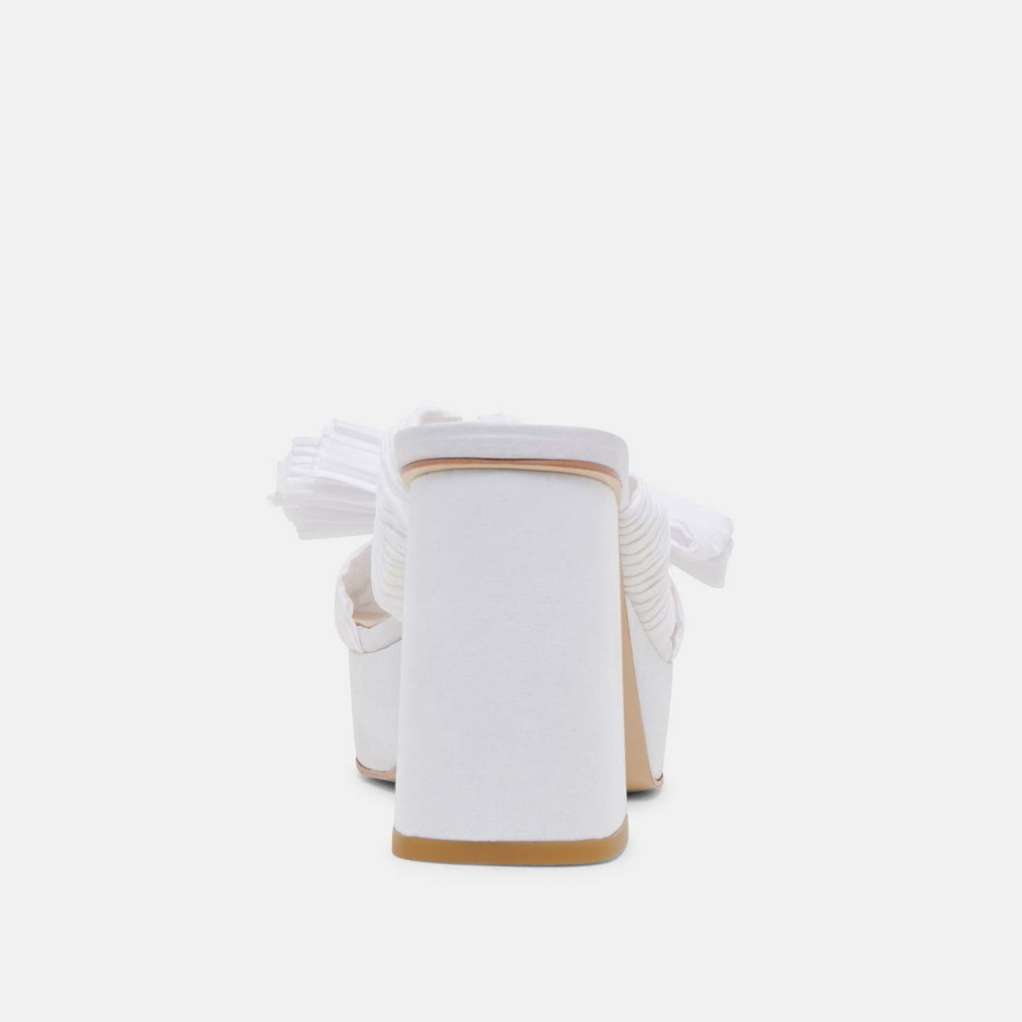 BLARE HEELS WHITE SATIN