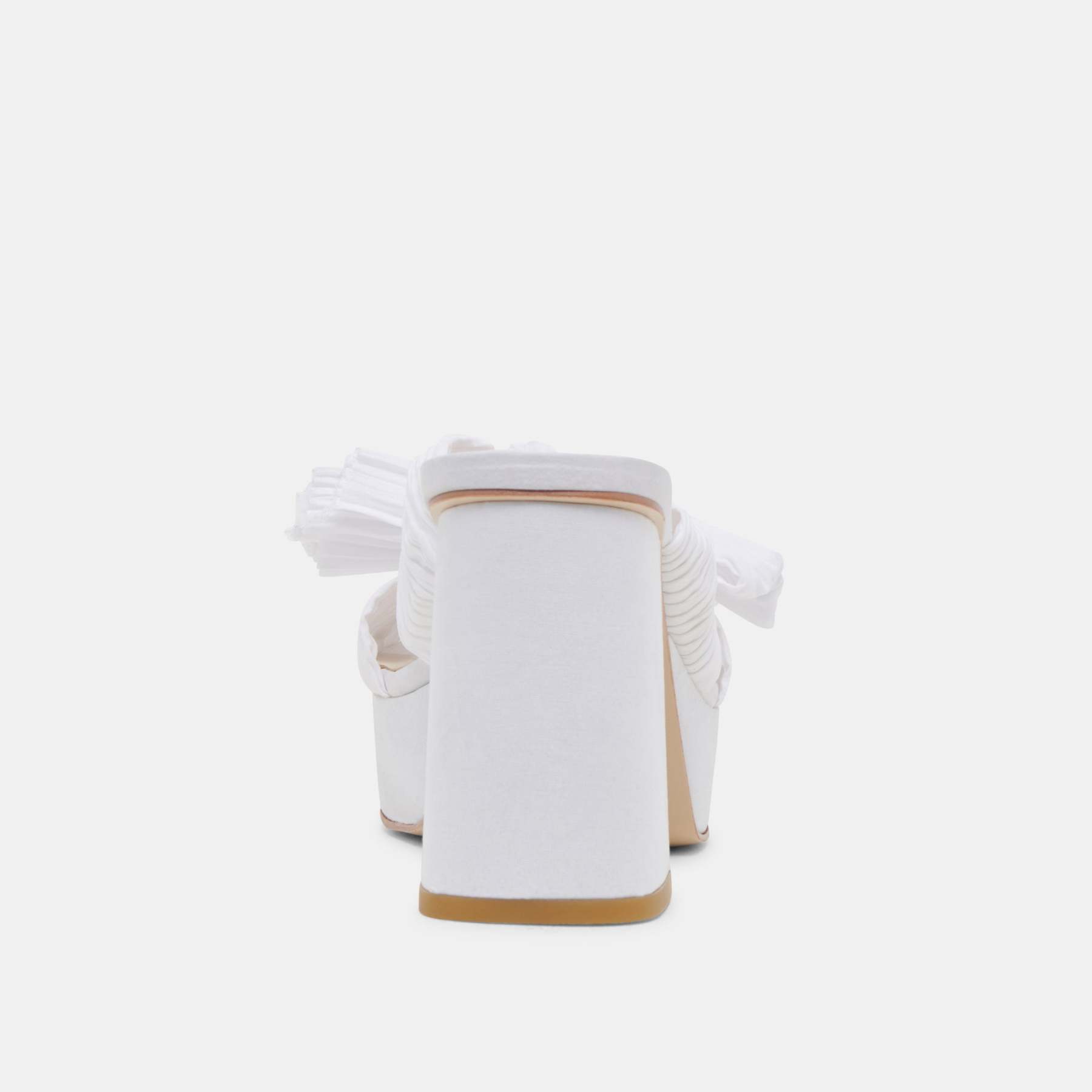 BLARE HEELS WHITE SATIN