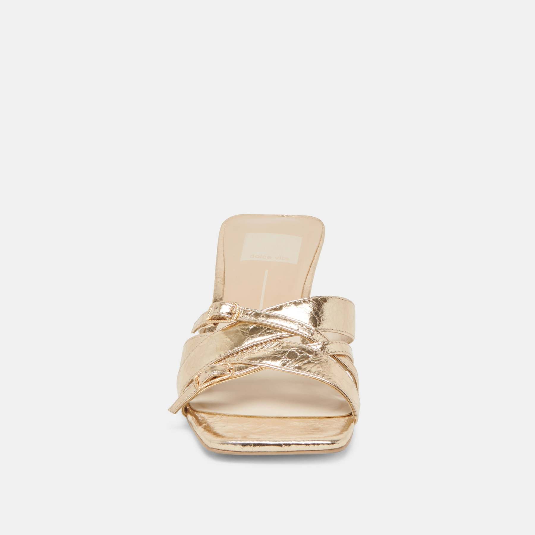 Bryant Heels Gold Distressed Leather