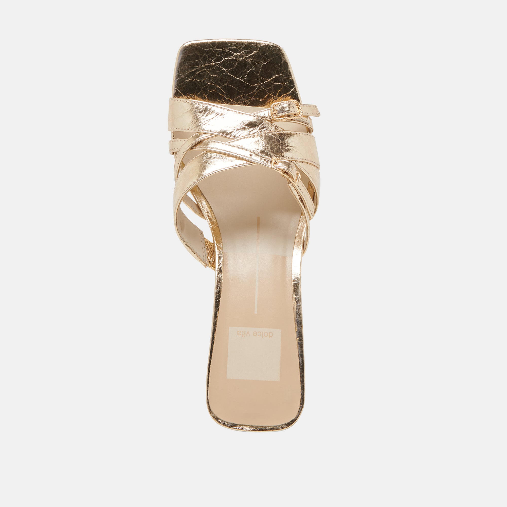 Bryant Heels Gold Distressed Leather