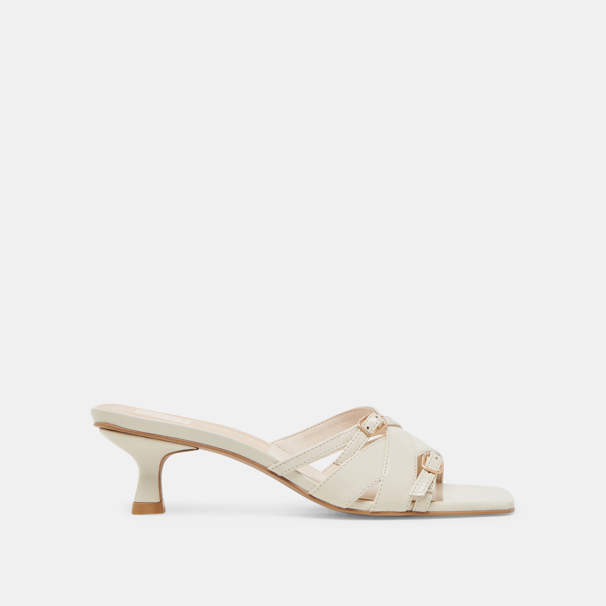 Bryant Heels Ivory Crinkle Patent
