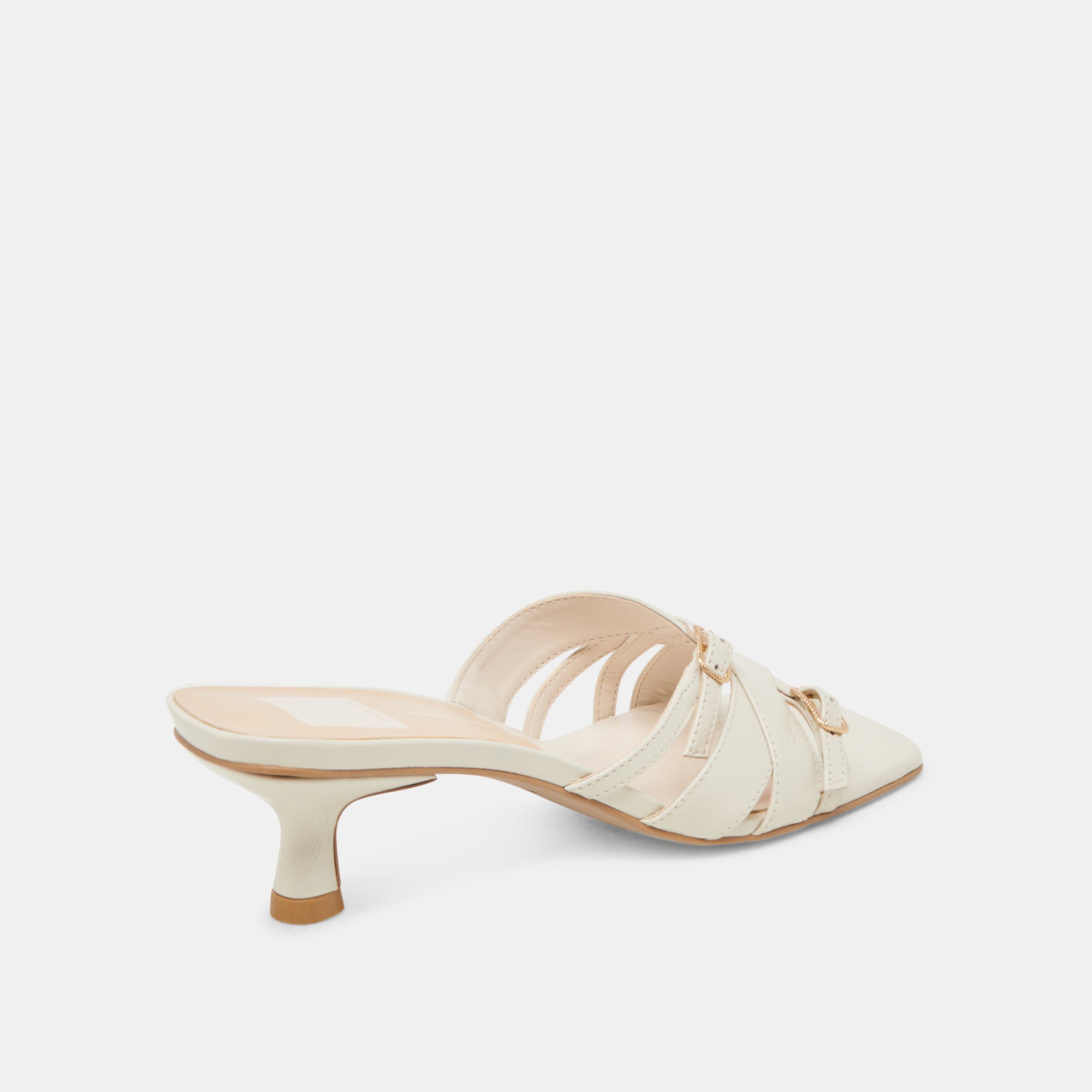 Bryant Heels Ivory Crinkle Patent