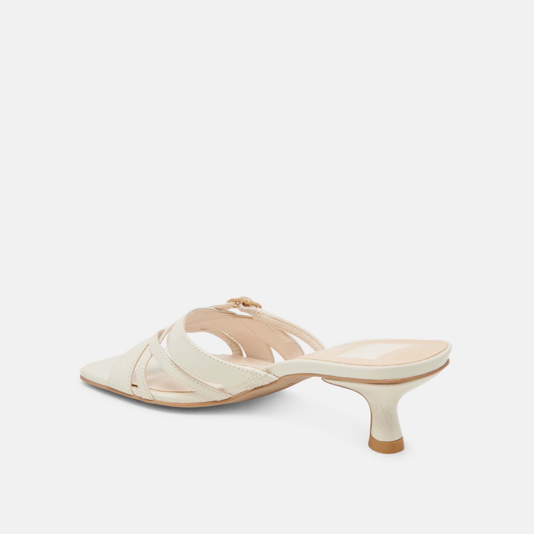 Bryant Heels Ivory Crinkle Patent