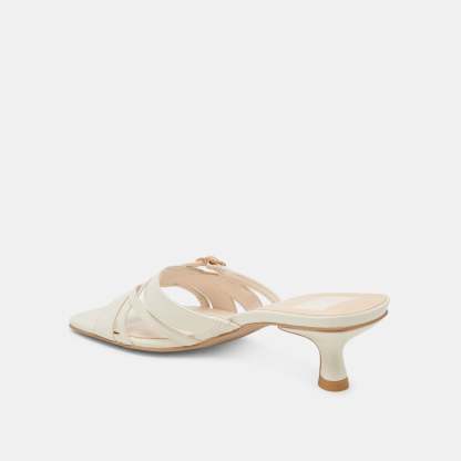 Bryant Heels Ivory Crinkle Patent