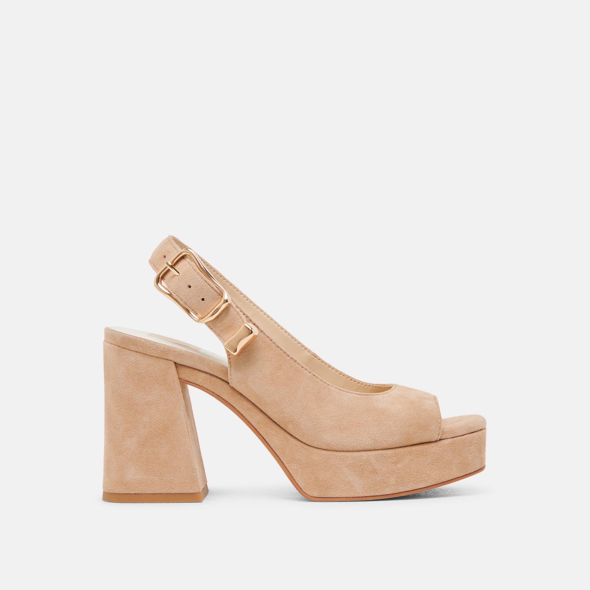 Flores Heels Bamboo Suede