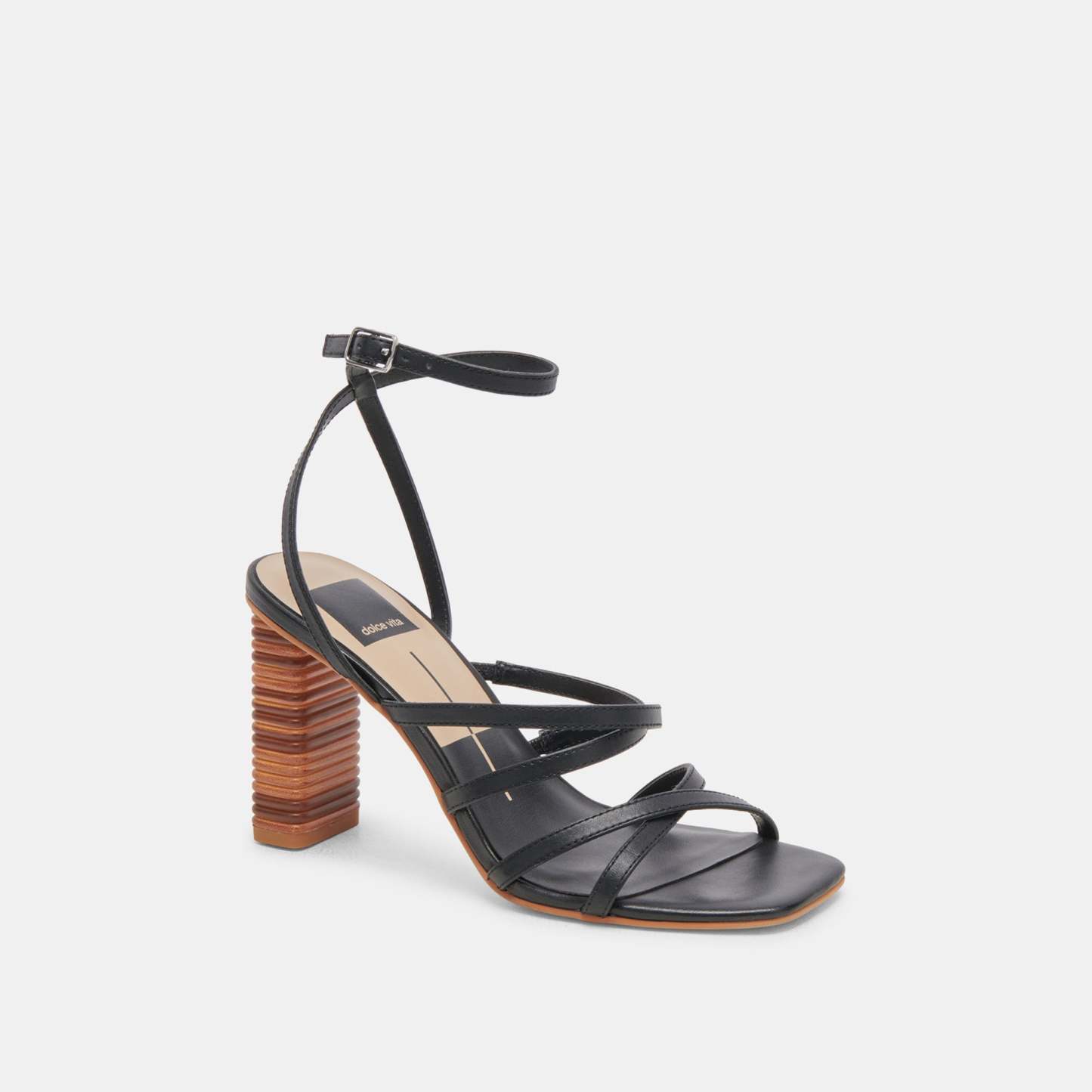 JENKO HEELS BLACK LEATHER